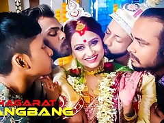 group-pummel Suhagarat - Besi Indian Wifey Very 1st Suhagarat with 4 Hubby ( Full Vid ), Gonzo Fuckin' Movie , Different style ravage-out, Wedding Night , Cock-squeezing Beaver , Numerous Jizz shots